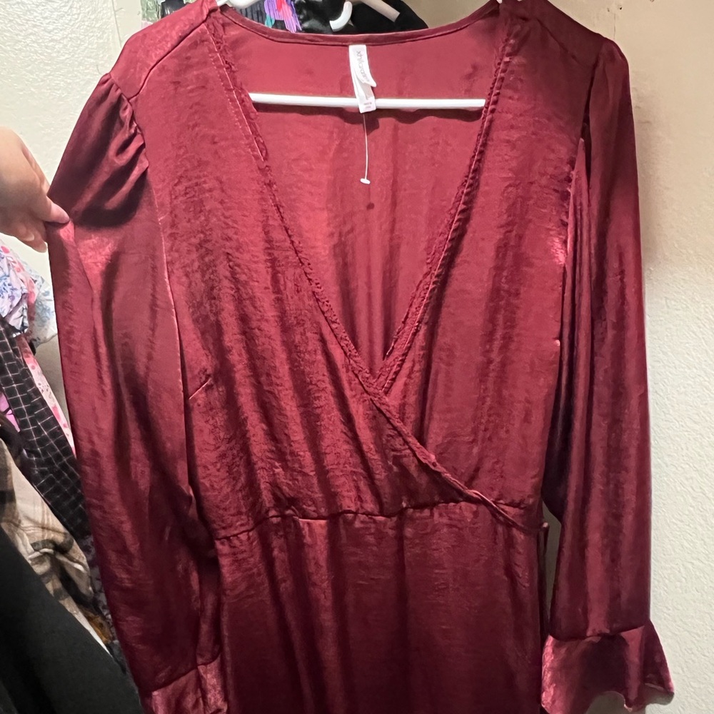 Target Burgundy Wrap Dress